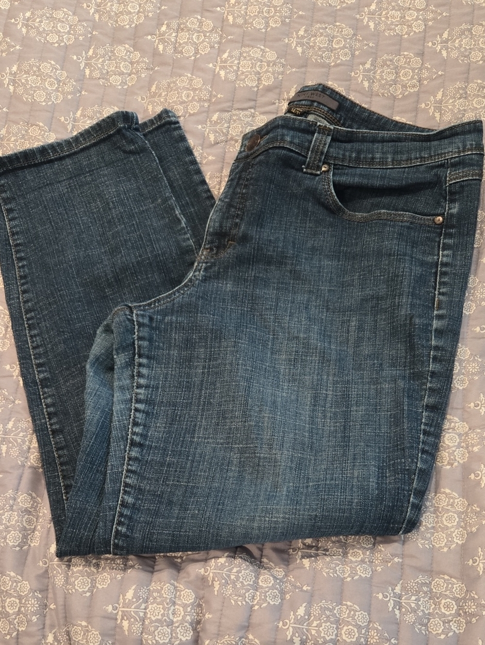 Nine West Women's Straight-Leg Jeans in Medium Blue Wash